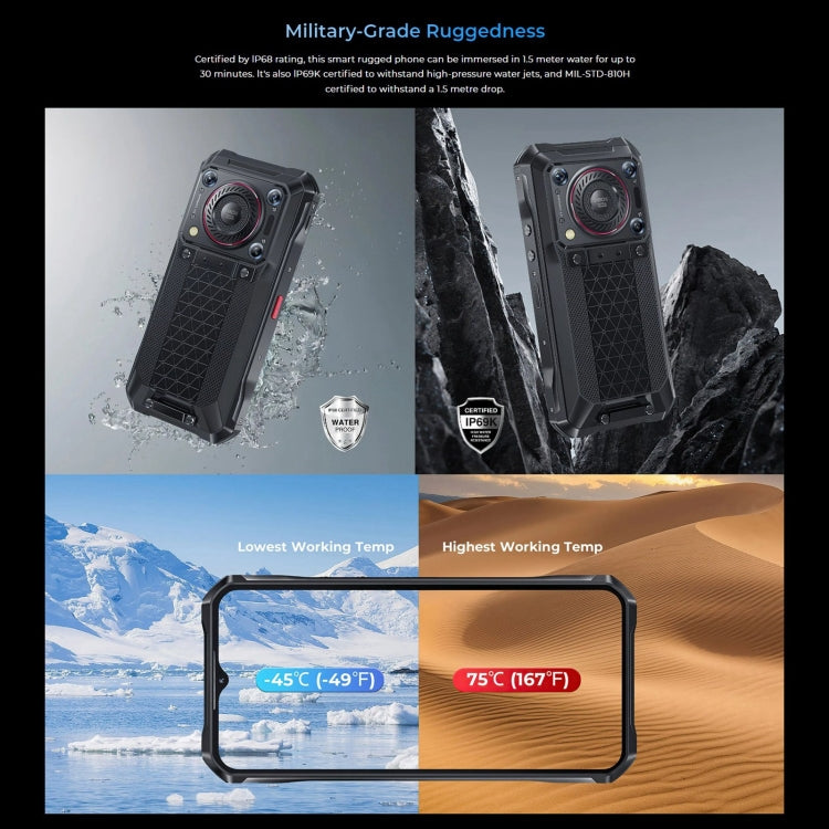 Oukitel WP33 Pro, IP68/IP69K, Fingerprint Identification, 22000mAh, 6.6 inch MediaTek Dimensity 6100+ Octa-core, NFC, OTG, Network: 5G Oukitel WP33 Pro, IP68/IP69K, Fingerprint Identification, 22000mAh, 6.6 inch MediaTek Dimensity 6100+ Octa-core, NFC, OTG, Network: 5G